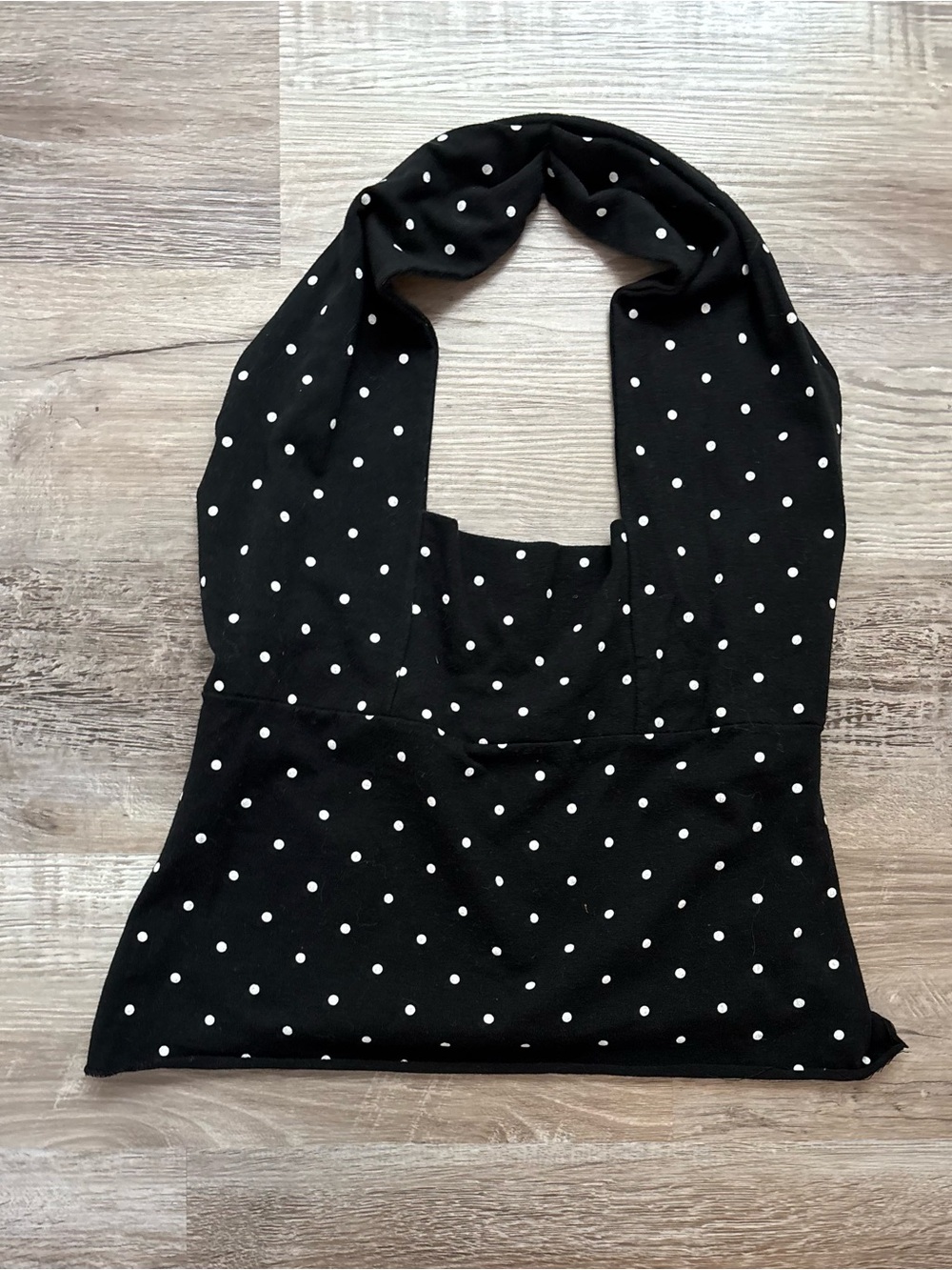Black Polka Dot Halter Top